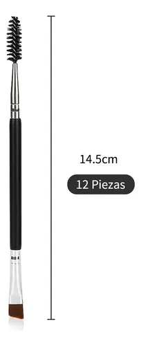 * 12 Brochas Para Delineador Ojos Cejas Y Aplicador De