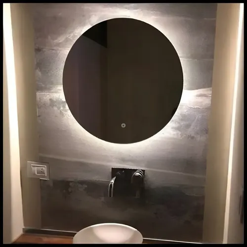 Espejo Touch Luz Led 50 Cm Diam Redondo Baño Accesorios No Tiene