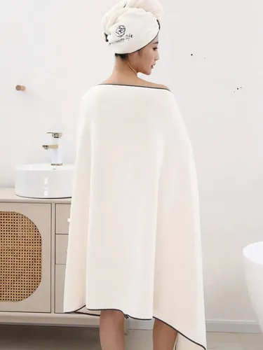 Juego Toalla Grande Y Gorro Absorbente Para Spa Hogar