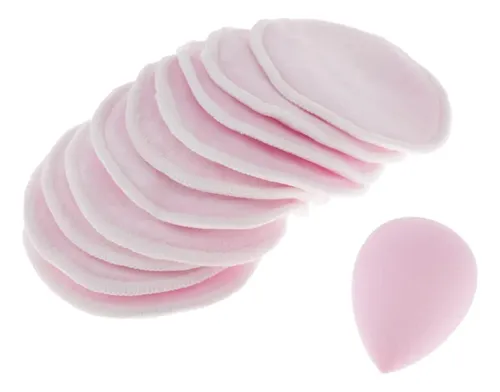 10x Almohadillas Desmaquilladoras Reutilizables Para Rosado
