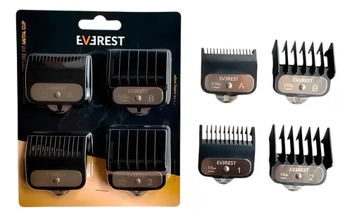 Everest 4 Alzas Peines Barberia Clipper Maquina De Corte
