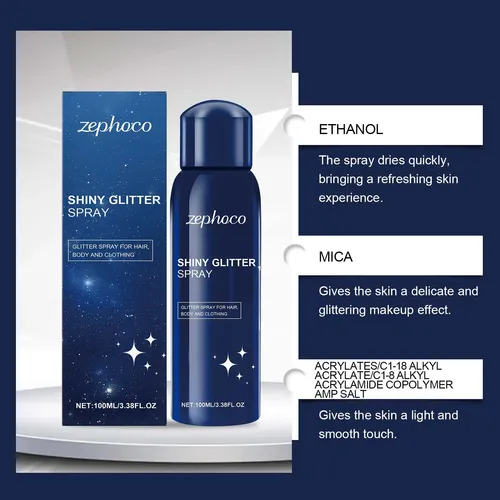 Spray Zephoco Body Glow Para Brillo Y Humedad