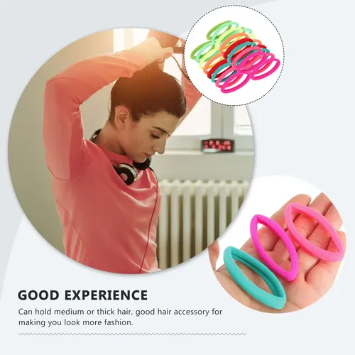 24 Unidades De Cintas Elásticas Para El Pelo, Soportes Para  Multicolor Sólido