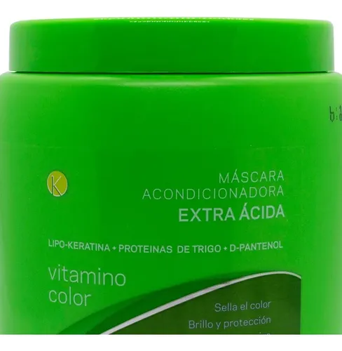Kleno Extra Acida Máscara Vitamino Color Keratina Brillo 1kg