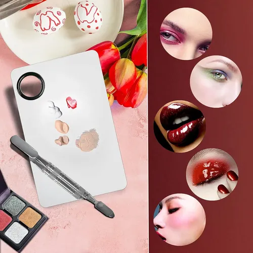 Paleta De Maquillaje De Acero Inoxidable Banugo 2 Piezas