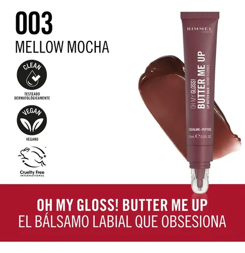 Bálsamo Labial Oh My Gloss Butter Me Up Rimmel London Melw Mocha