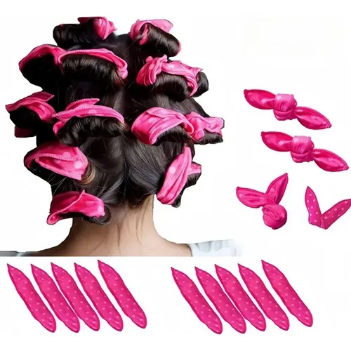 Rulos Para Cabello Sin Calor Pack 20 Piezas Rosa