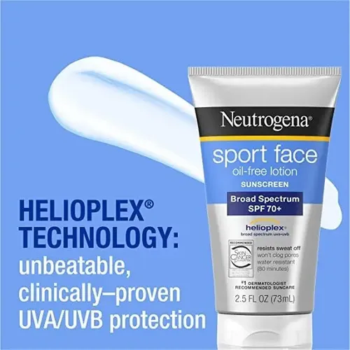 Loción Neutrogena Sport Face Protector Solar Facial 70 Fps