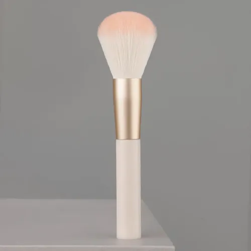 1 Mini Brochas Para Polvos Mango Corto Color Albaricoque