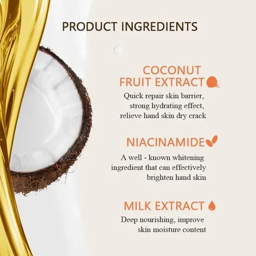 Ye M/*** Ee Crema De Manos Leche De Coco Hidratante Vcz X