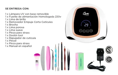 Cabina Para Uñas Care By Gadnic Doble Capacidad 42 Leds Uv