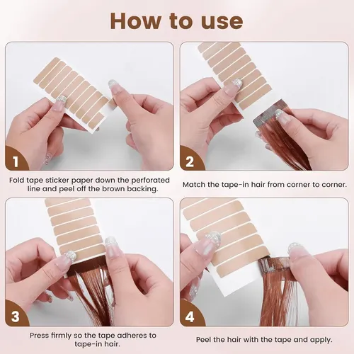 Cinta Para Extensiones Miilye 100 Pestañas, Doble Cara, 6+
