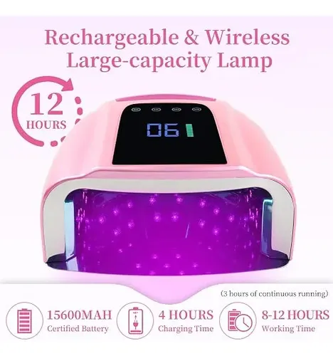 Cabina De Uñas Bomoqing Gld-001 Inalambrica Uv Led 96w