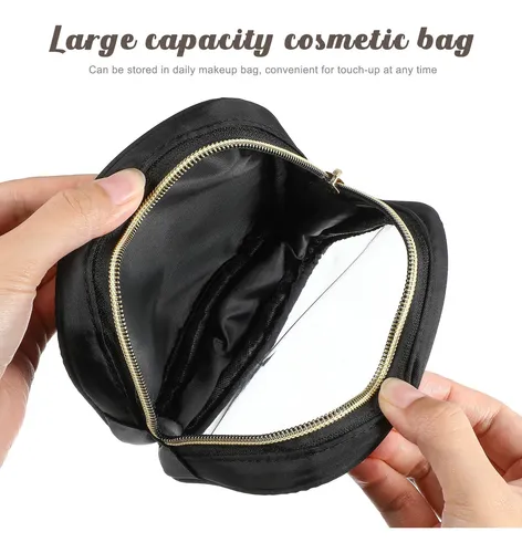 Mini Bolsa De Maquillaje Transparente Con Cierre Frontal, Z