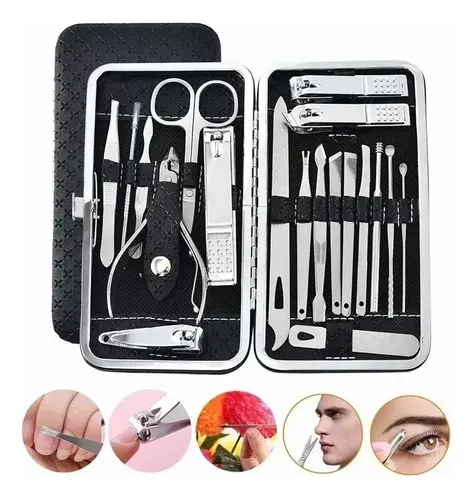 Set Manicure 19 Piezas Herramientas Para Uñas Pies