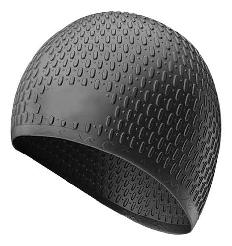 Gorro De Natación De Silicona Premium Para Hombres Y Negro