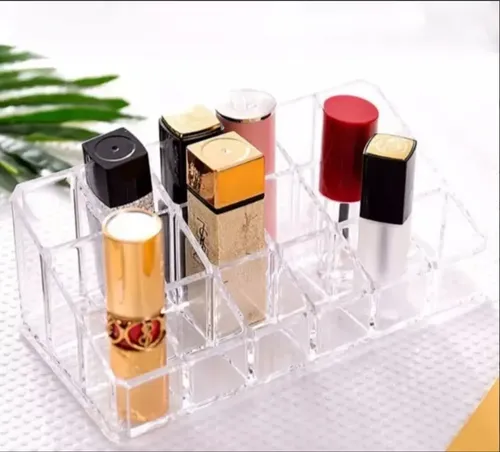 Organizador de Maquillaje de Acrílico Transparente con 18 Compartimentos