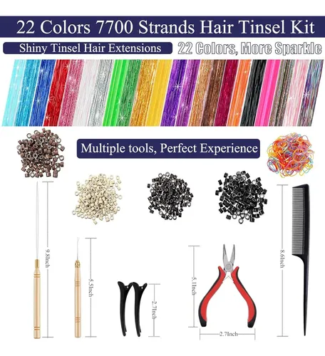 Kit Cintas Para Pelo 22 Colores Chenzi 48