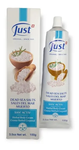 Crema San Activ con Sales del Mar Muerto Nutre y Elastiza 100g | Just – Piel hipersensible , frágil y escamada