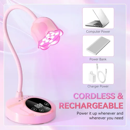 Lámpara Uv Led Para Uñas 30w Recargable Con Temporizador
