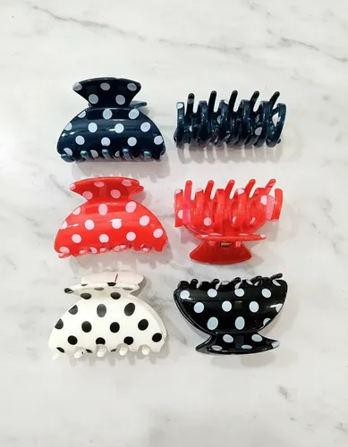 Pack X 6 Hebillas De Pelo Broches Medianos Colores Surtidos