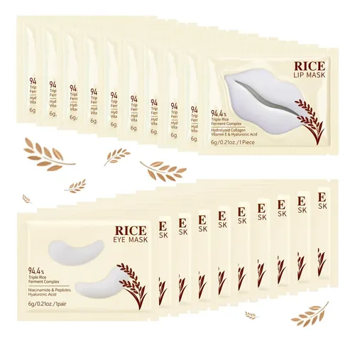 Mascarilla Arroz Ojos Labios,parches Ojos Hinchados Y Ojeras