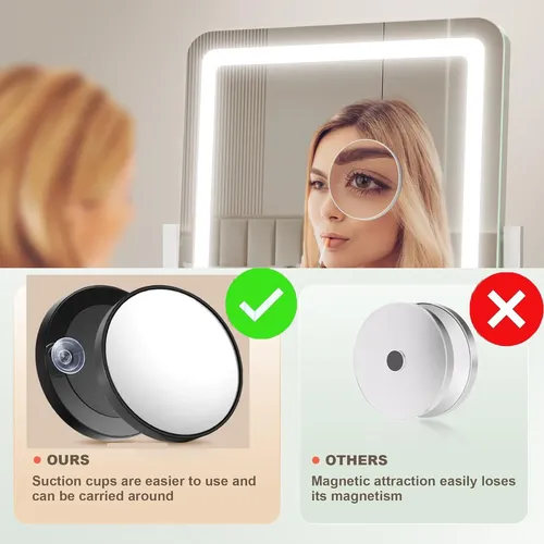 Espejo De Maquillaje Con Luz Led Gvnkvn 43.7×34.5cm Dorado