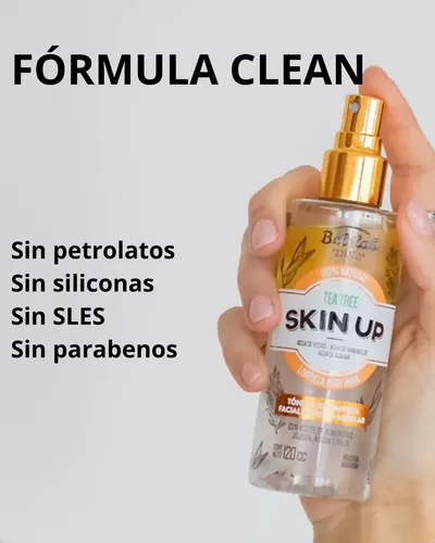 Tónico Facial Bifásico Bel Lab Skin Up Tea Tree Purificante para Piel Mixta con Aguas Florales y Aceites Naturales 120 ml