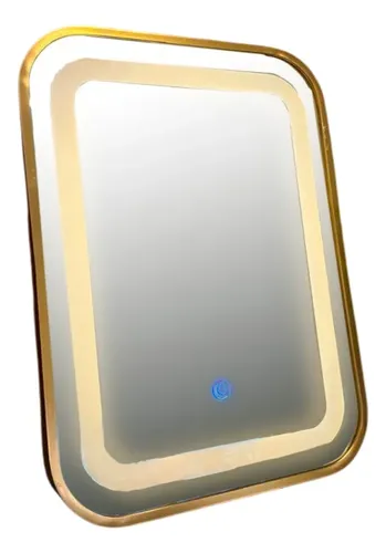 Espejo Luz Led Conex Usb Pared Bano 70×50 Rectangular