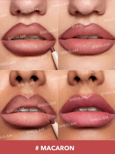 Labial Mate Sheglam Glam 101 Liner Duo Macaron