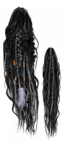Postizo Con Broche Rastas Y Trenzas 70cm Extensiones