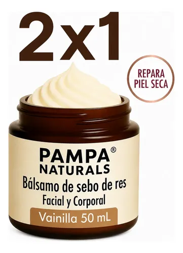 Crema Bálsamo Facial Vainilla Beef Tallow Sebo Res Nutritivo