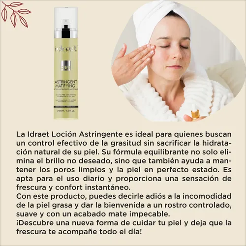 Locion Astringente Idraet 200 Piel Mixta Grasa Matificante