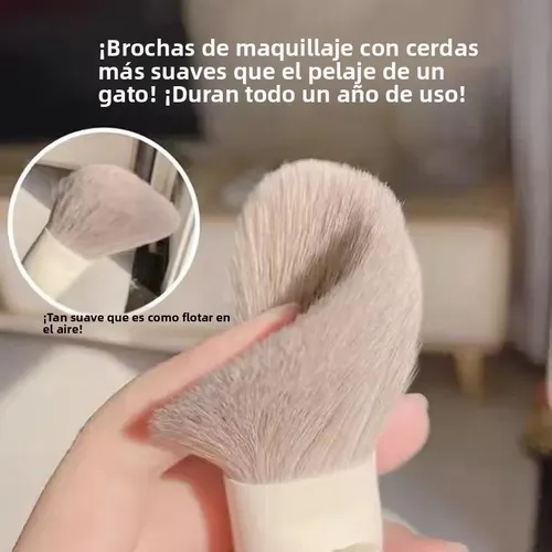 Set Pinceles Maquillaje Sombras Base Corrector Profesional