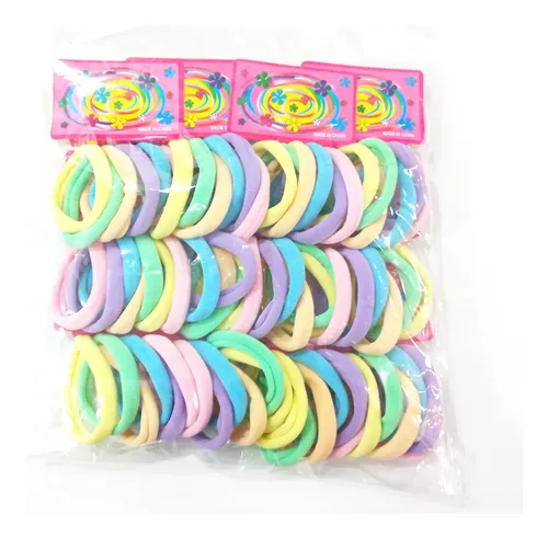 Pack X 72 Colitas De Lycra De Pelo Medianas