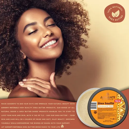 Manteca De Karité Batida Ashanti Naturals Sin Refinar 240 Ml