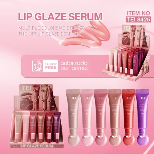Brillo Labial Glaze Sérum Hidratante Con Color Tei Cosmetica