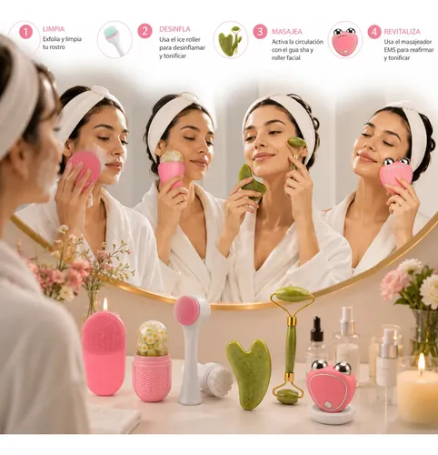 Kit Skincare Facial Spa Premium Box Regalo Mujer 5 Productos