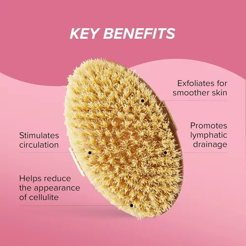 Cepillo Corporal Seco Bambú Cerdas Naturales Exfoliante