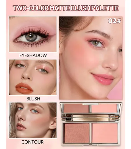 Paleta Rubor Matte 2 Colores Lysdefeu Set 02