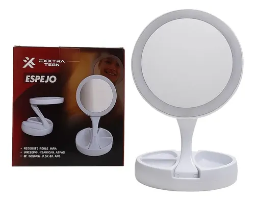 Espejo Redondo Led De Maquilla Con Luz Fría Usb/batería