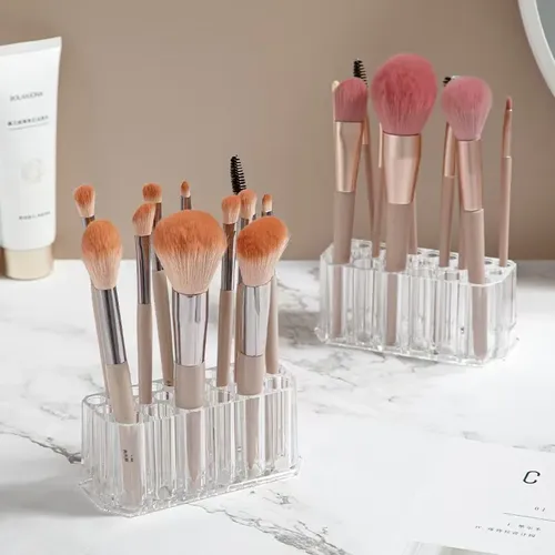 Organizador Transparente Para Brochas De Maquillaje