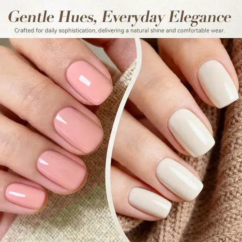 Set De Gel Uñas Nude Born Pretty 23p Con Base Y Top Coat