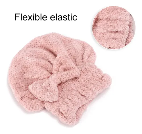 Gorro Para Secar El Cabello, 24 X 26 Cm, Forro Polar Coral,