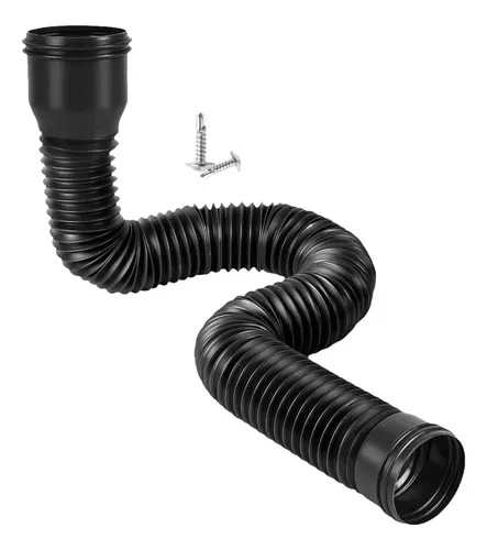 2 Extensiones De Desagüe Para Canalones De Lluvia, Color Neg