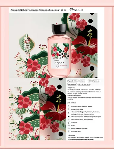 Aguas De Natura Frambuesa Femenina 150ml Natura Vegano