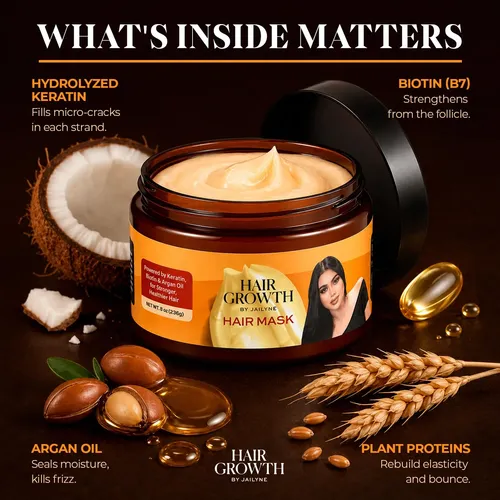 Mascarilla Capilar Hair Growth De Jailyne Ojeda Protein 236g