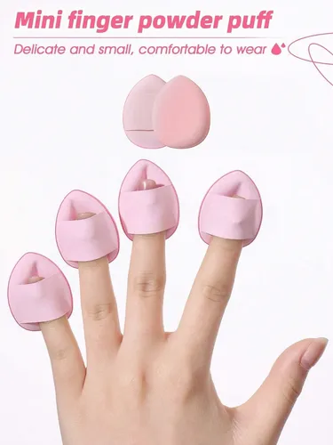 Set 20 Piezas Esponja Puff Maquillaje Para Dedos