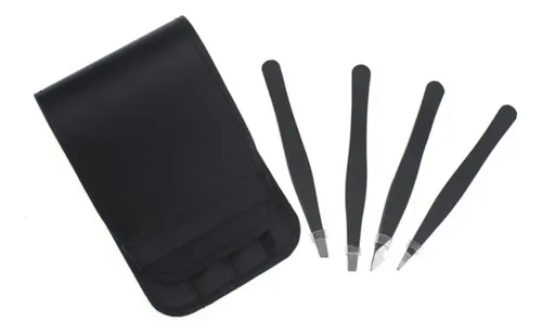 Set De Pinzas Para Cejas Acero Inoxidable 4 Piezas