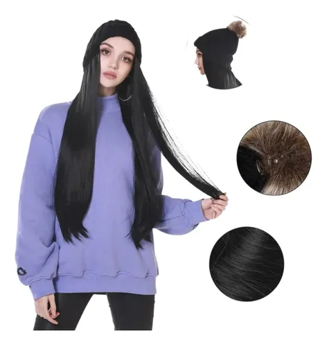 Peluca Gorro Pelugorra Invierno Extensión Super Larga Hw10